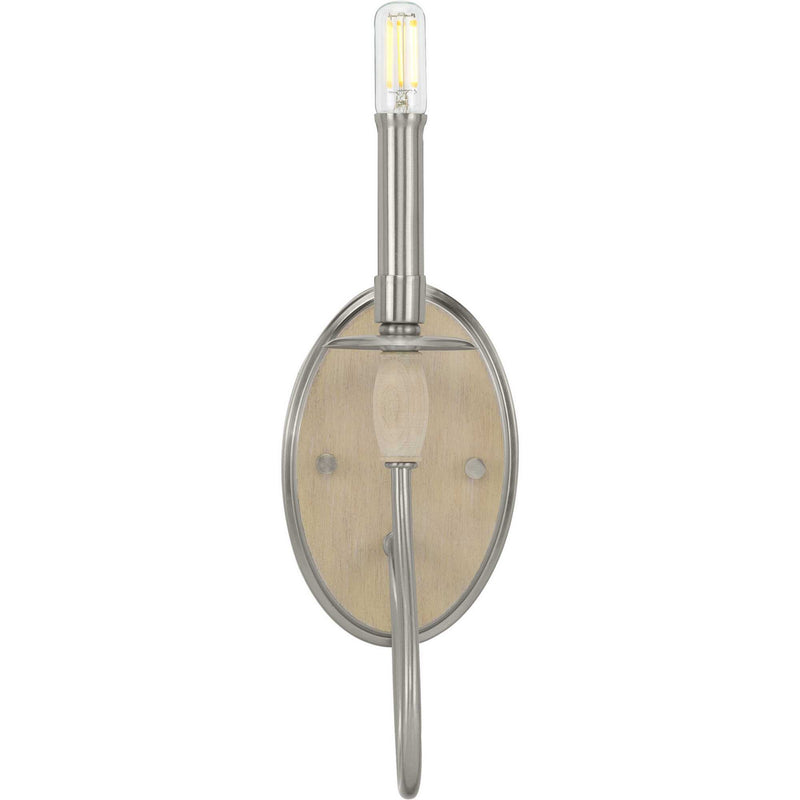 Progress Lighting P710074-009 One Light Wall Bracket, Brushed Nickel