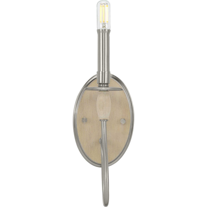 Progress Lighting P710074-009 One Light Wall Bracket, Brushed Nickel
