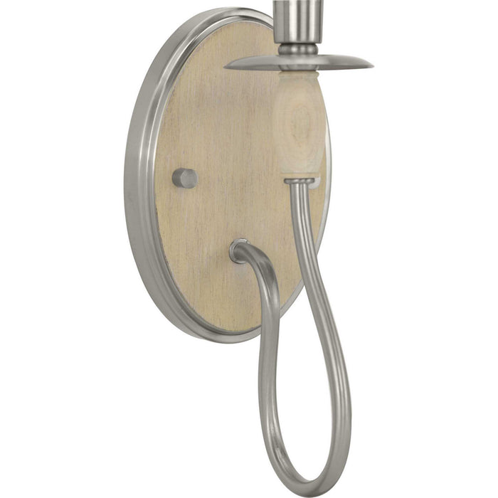 Progress Lighting P710074-009 One Light Wall Bracket, Brushed Nickel