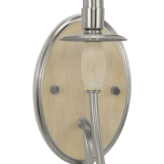 Progress Lighting P710074-009 One Light Wall Bracket, Brushed Nickel