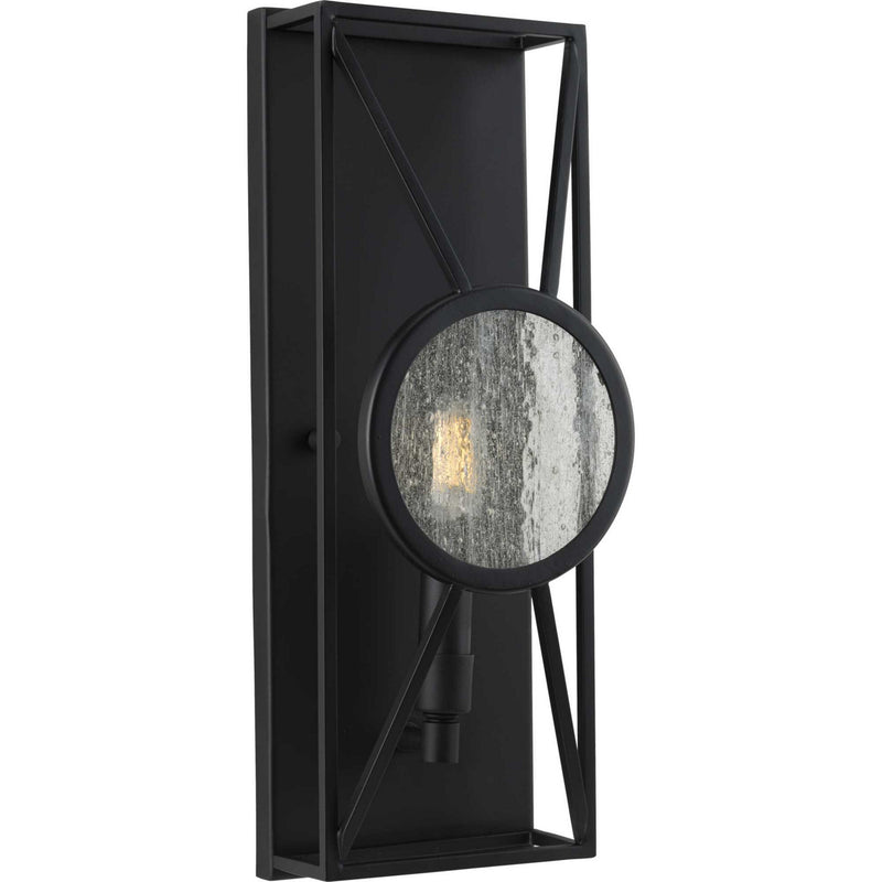 Progress Lighting P710076-031 One Light Wall Sconce, Black