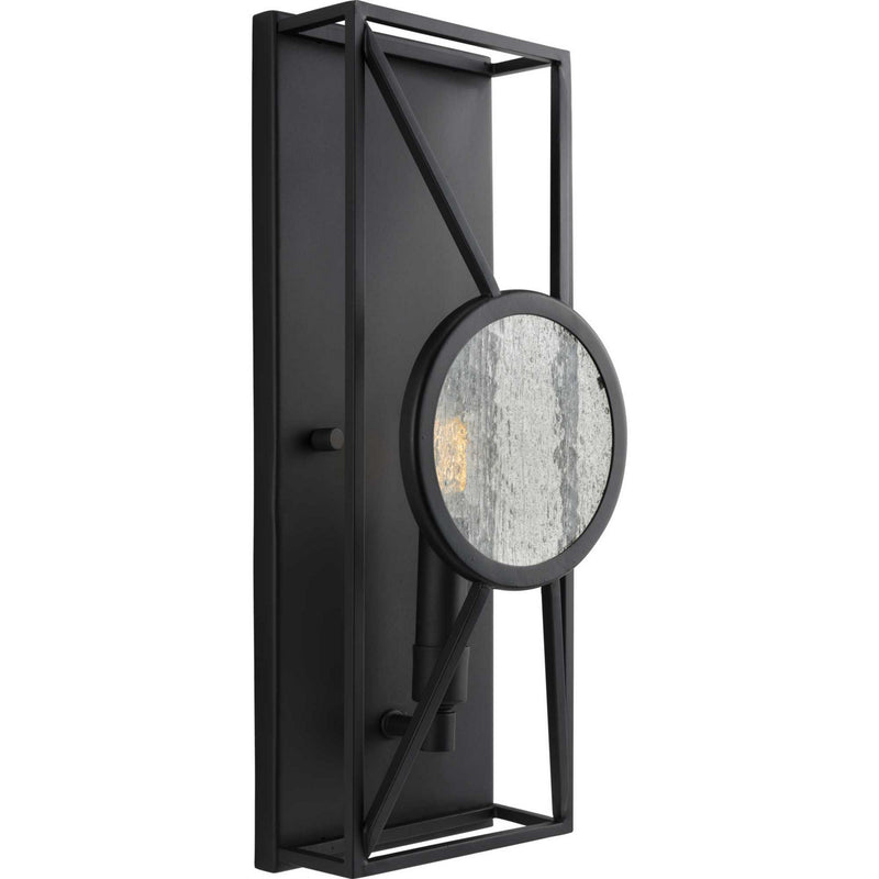 Progress Lighting P710076-031 One Light Wall Sconce, Black