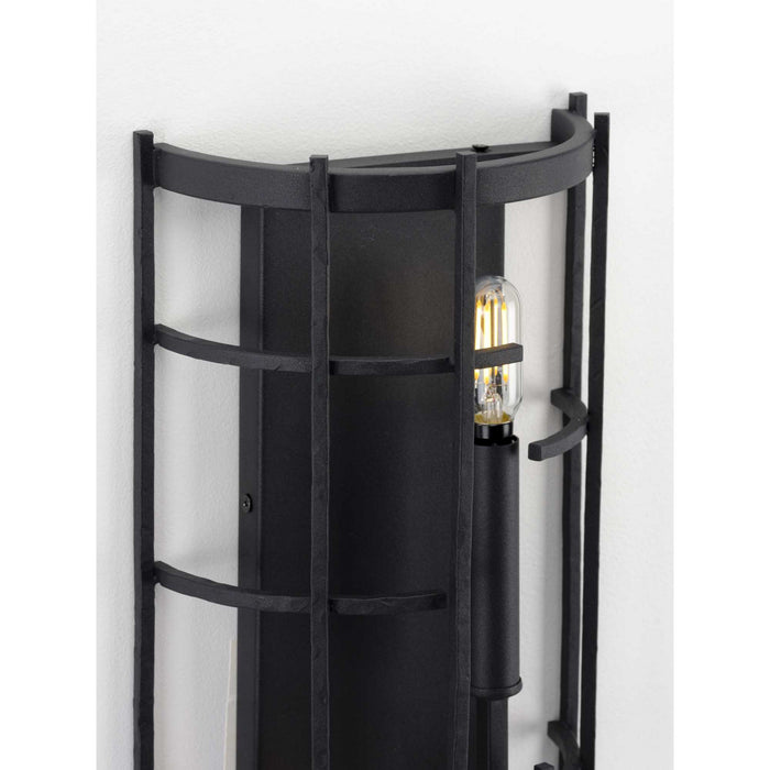 Progress Lighting P710077-031 Two Light Wall Sconce, Textured Black
