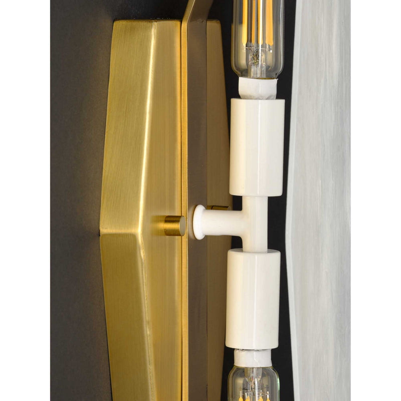 Progress Lighting P710078-109 Two Light Wall Sconce, Brushed Bronze
