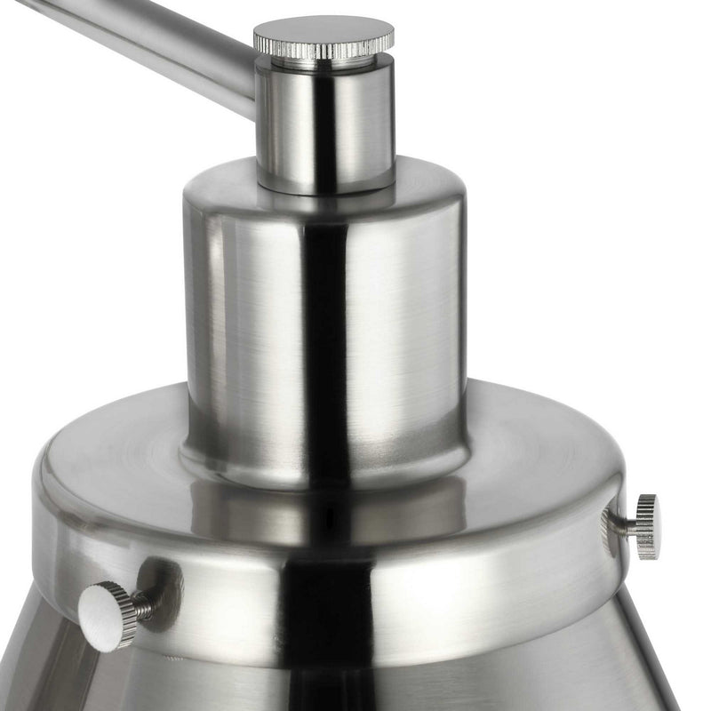 Progress Lighting P710085-009 One Light Swing Arm Wall Lamp, Brushed Nickel