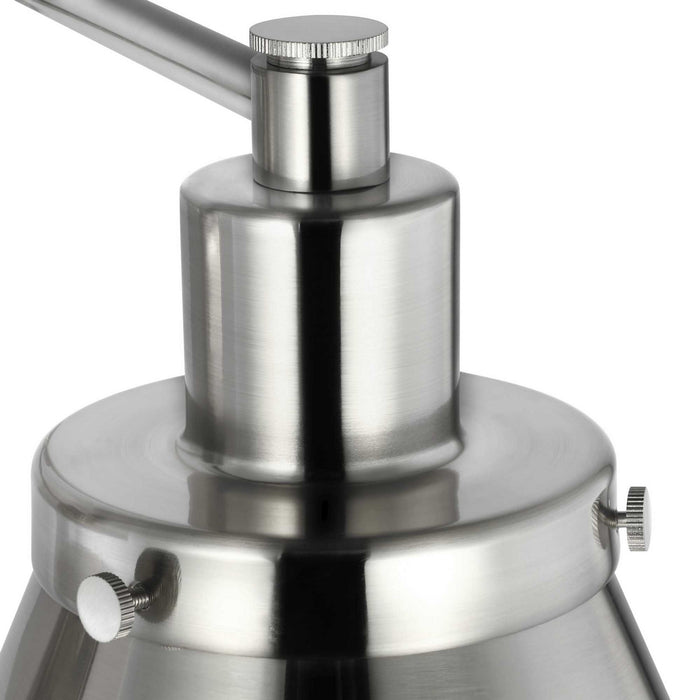 Progress Lighting P710085-009 One Light Swing Arm Wall Lamp, Brushed Nickel