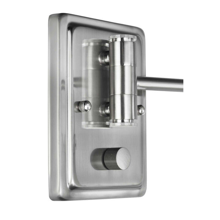 Progress Lighting P710085-009 One Light Swing Arm Wall Lamp, Brushed Nickel