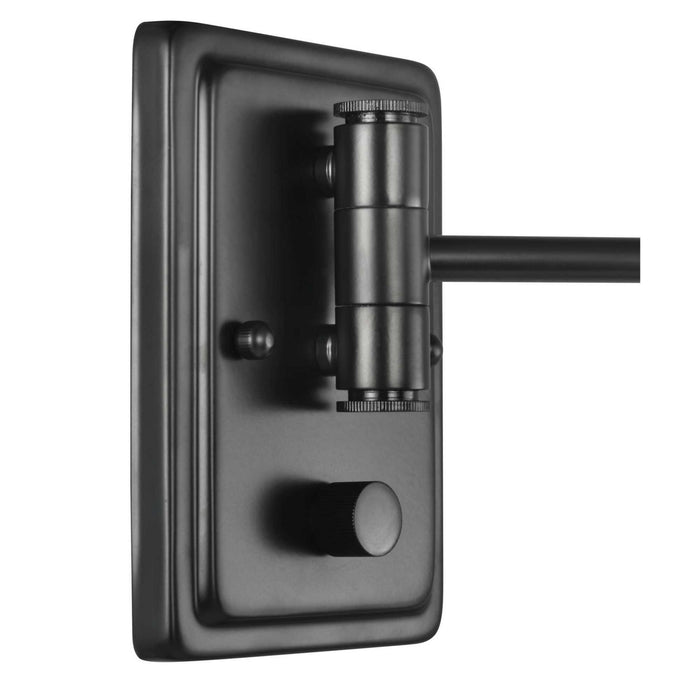 Progress Lighting P710085-031 One Light Swing Arm Wall Lamp, Black