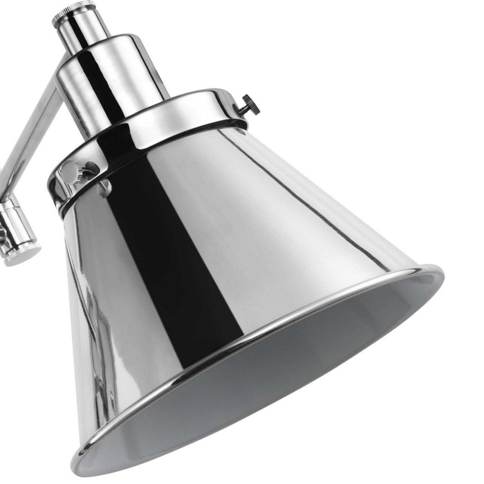 Progress Lighting P710085-104 One Light Swing Arm Wall Lamp, Polished Nickel