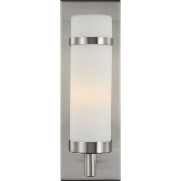 Progress Lighting P710087-009 One Light Wall Sconce, Brushed Nickel