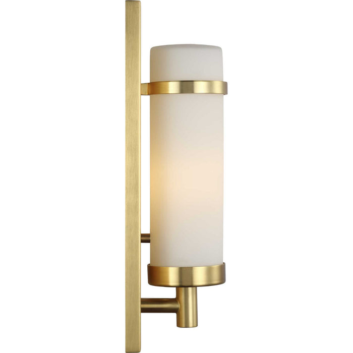 Progress Lighting P710087-012 One Light Wall Sconce, Satin Brass