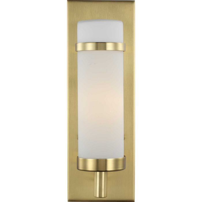 Progress Lighting P710087-012 One Light Wall Sconce, Satin Brass