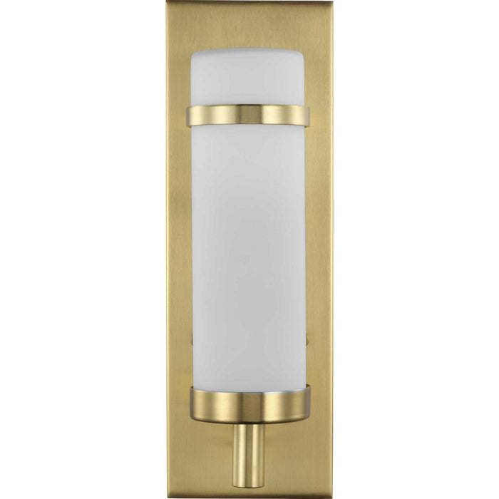 Progress Lighting P710087-012 One Light Wall Sconce, Satin Brass