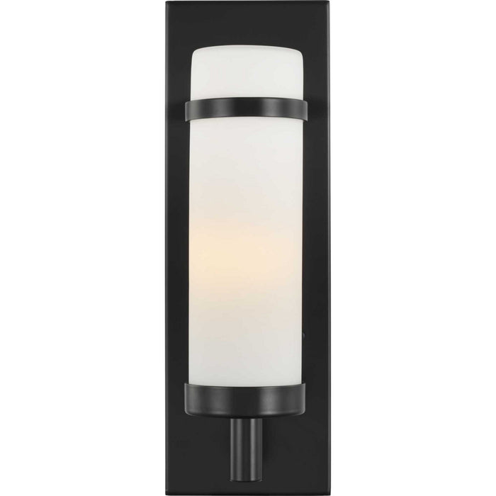 Progress Lighting P710087-031 One Light Wall Sconce, Black