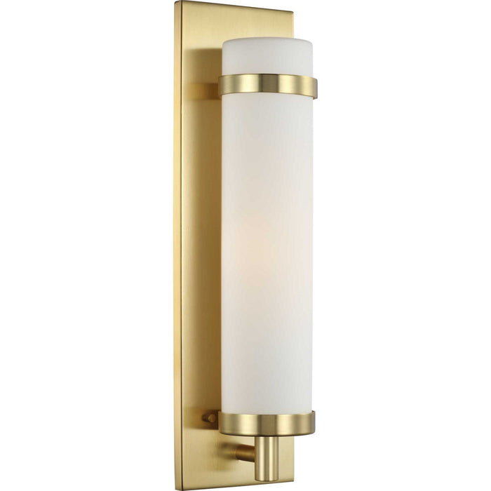 Progress Lighting P710088-012 One Light Wall Sconce, Satin Brass