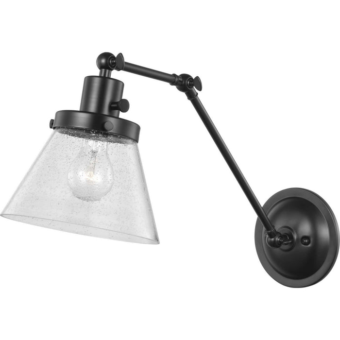 Progress Lighting P710094-031 One Light Swing Arm Wall Lamp, Black