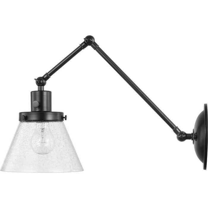 Progress Lighting P710094-031 One Light Swing Arm Wall Lamp, Black