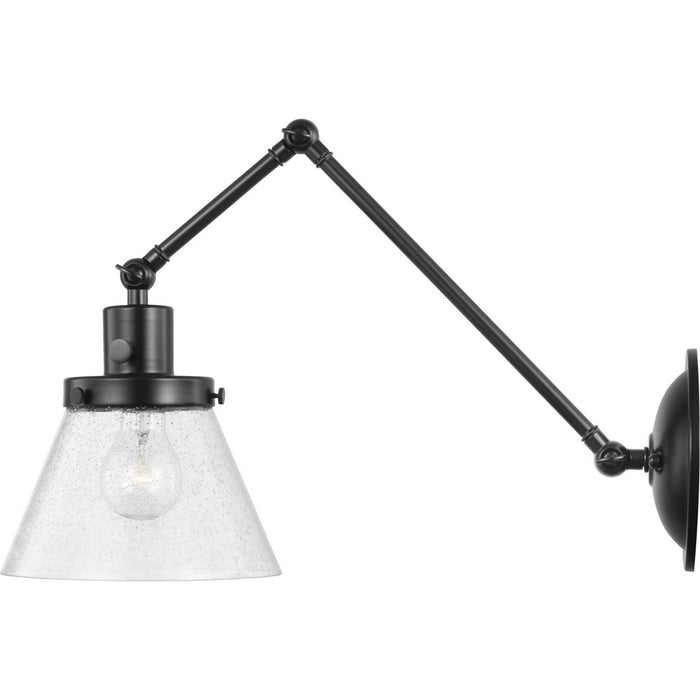 Progress Lighting P710094-031 One Light Swing Arm Wall Lamp, Black