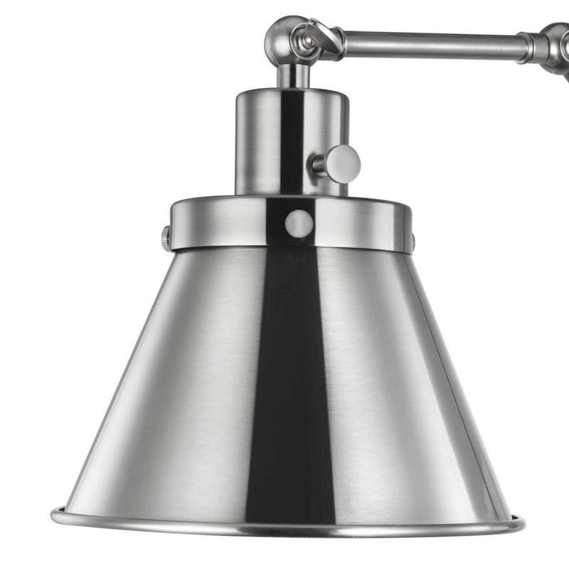 Progress Lighting P710095-009 One Light Swing Arm Wall Lamp, Brushed Nickel