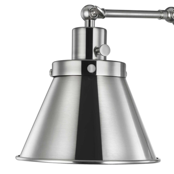 Progress Lighting P710095-009 One Light Swing Arm Wall Lamp, Brushed Nickel