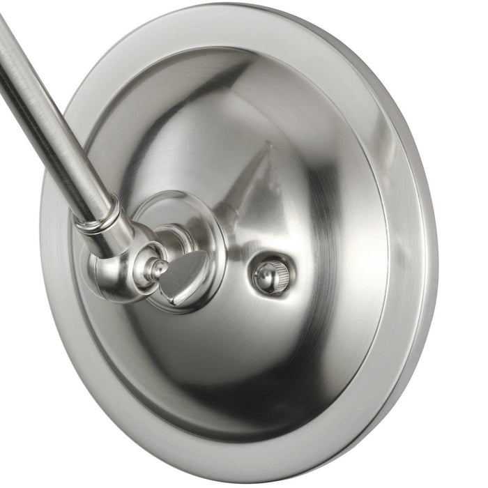 Progress Lighting P710095-009 One Light Swing Arm Wall Lamp, Brushed Nickel