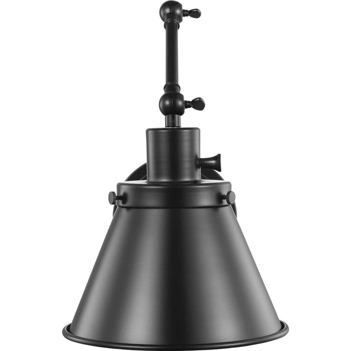 Progress Lighting P710095-031 One Light Swing Arm Wall Lamp, Black