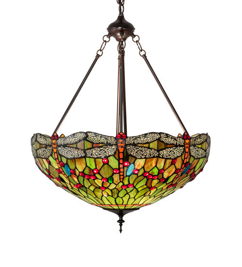 Meyda Tiffany 123701 Three Light Pendant, Mahogany Bronze