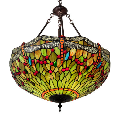 Meyda Tiffany 123701 Three Light Pendant, Mahogany Bronze
