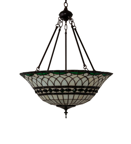 Meyda Tiffany 128649 Three Light Pendant, Mahogany Bronze
