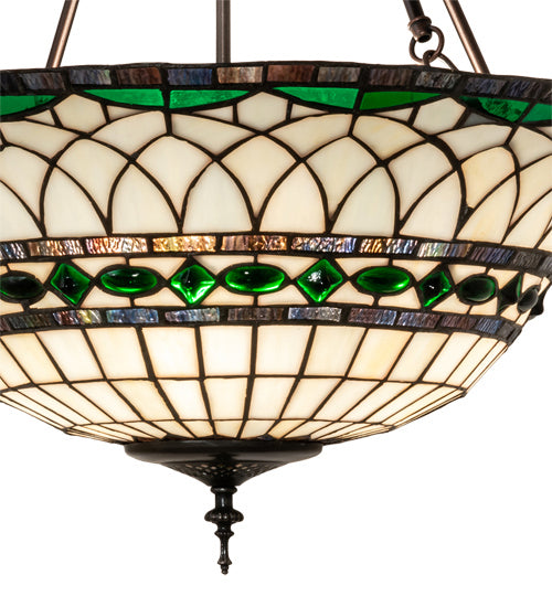 Meyda Tiffany 128649 Three Light Pendant, Mahogany Bronze
