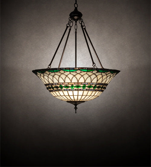 Meyda Tiffany 128649 Three Light Pendant, Mahogany Bronze