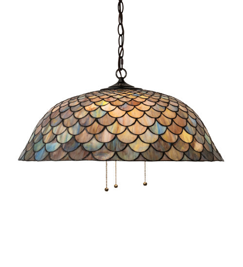 Meyda Tiffany 142653 Three Light Pendant, Mahogany Bronze