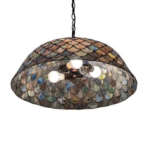 Meyda Tiffany 142653 Three Light Pendant, Mahogany Bronze