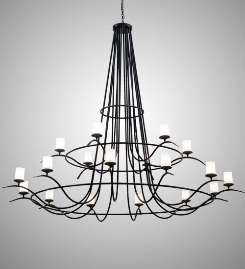 Meyda Tiffany 222728 18 Light Chandelier, Solar Black