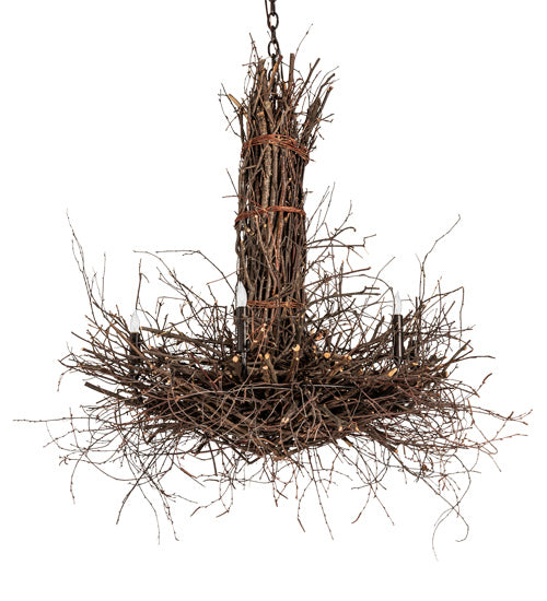 Meyda Tiffany 226214 Six Light Chandelier, Dark Bronze