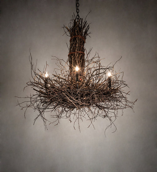 Meyda Tiffany 226214 Six Light Chandelier, Dark Bronze