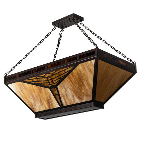 Meyda Tiffany 226306 Nine Light Semi-Flushmount, Mahogany Bronze
