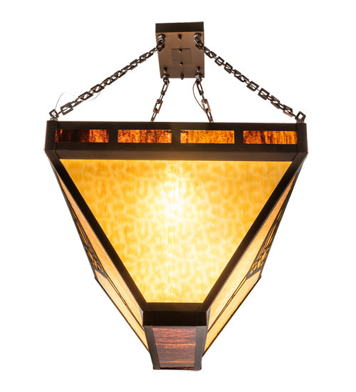 Meyda Tiffany 226306 Nine Light Semi-Flushmount, Mahogany Bronze