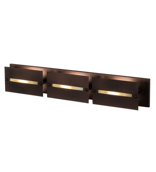 Meyda Tiffany 226440 Three Light Vanity, Cinnamon Coffee Metallic