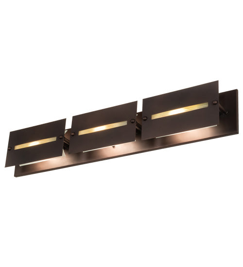 Meyda Tiffany 226440 Three Light Vanity, Cinnamon Coffee Metallic