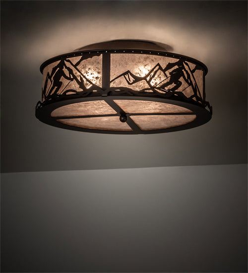 Meyda Tiffany 226462 Four Light Semi-Flushmount, Cafe Noir