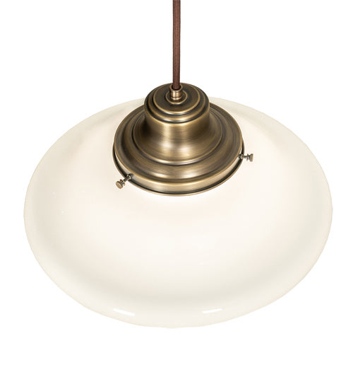 Meyda Tiffany 227178 One Light Pendant, Antique Brass