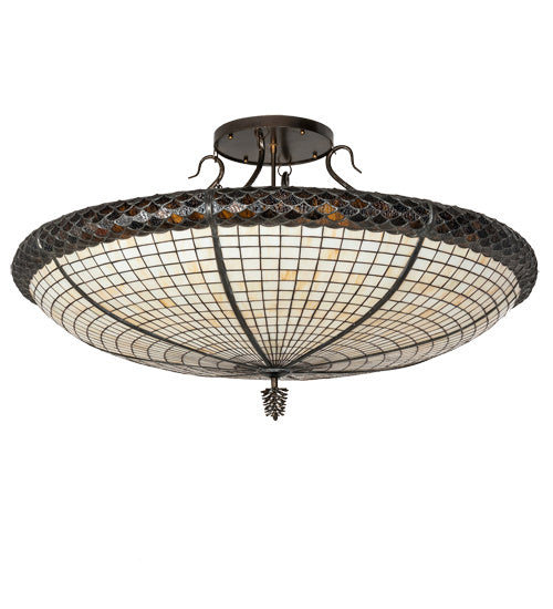 Meyda Tiffany 228742 Six Light Semi-Flushmount, Antique Copper