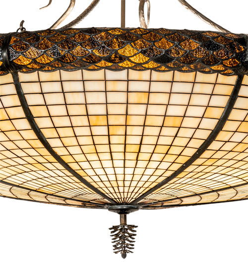 Meyda Tiffany 228742 Six Light Semi-Flushmount, Antique Copper