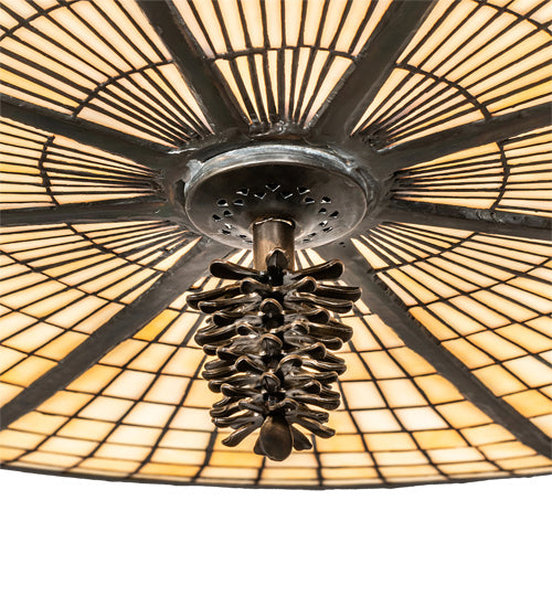 Meyda Tiffany 228742 Six Light Semi-Flushmount, Antique Copper