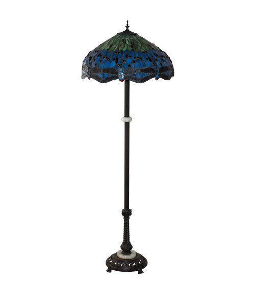 Meyda Tiffany 229124 Three Light Floor Lamp, Mahogany Bronze