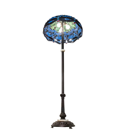 Meyda Tiffany 229124 Three Light Floor Lamp, Mahogany Bronze