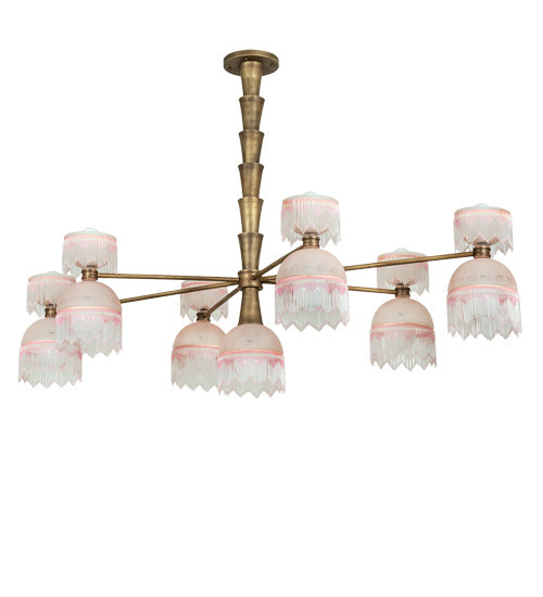 Meyda Tiffany 229437 13 Light Chandelier, Matte Brass