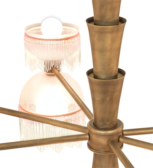 Meyda Tiffany 229437 13 Light Chandelier, Matte Brass