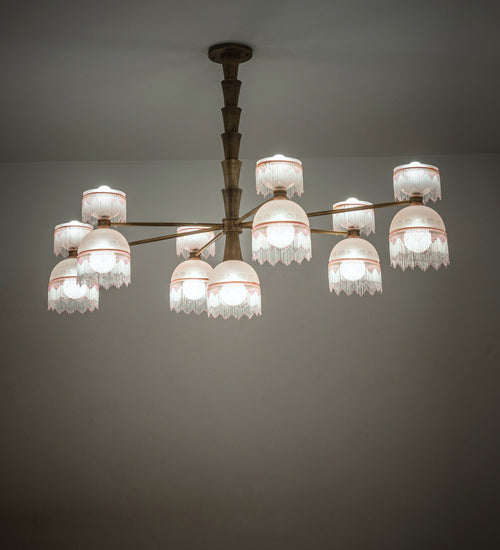 Meyda Tiffany 229437 13 Light Chandelier, Matte Brass